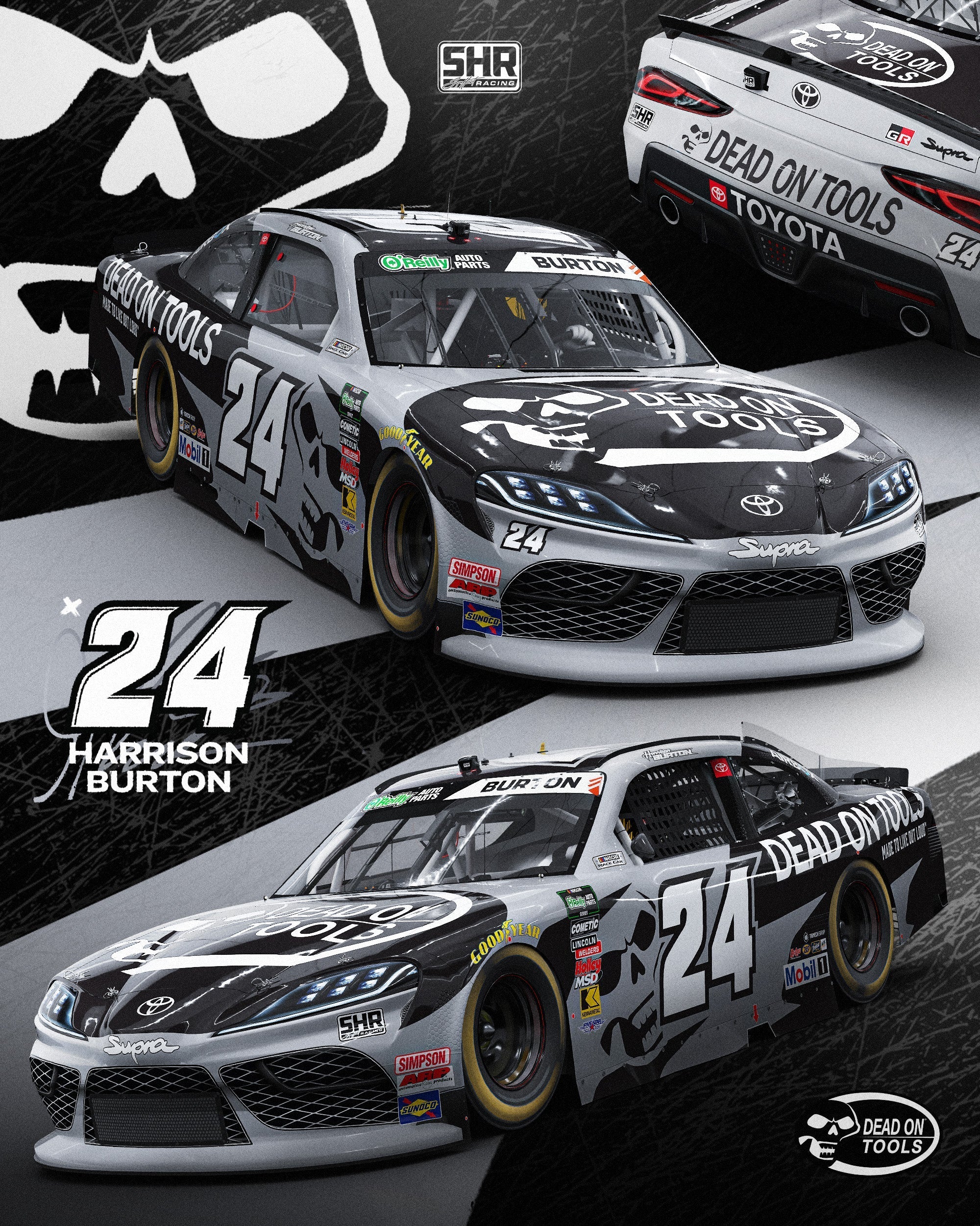 Dead On Tools Locks In Multi-Race Primary Partnership Campaign with Sam Hunt Racing and Harrison Burton